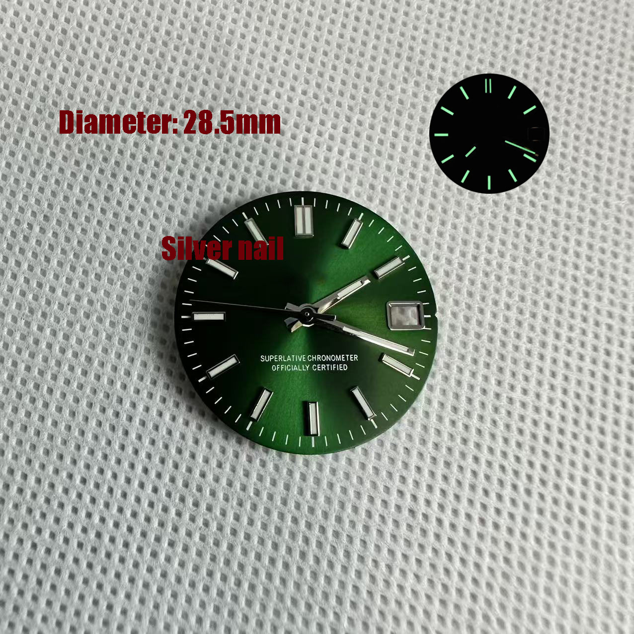 NH35 S Logo Datum Groen 28,5mm - Reel Case recensie en prijs